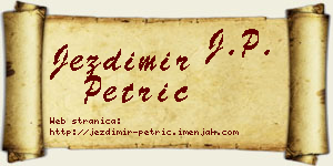 Jezdimir Petrić vizit kartica